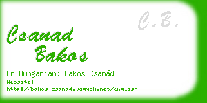 csanad bakos business card